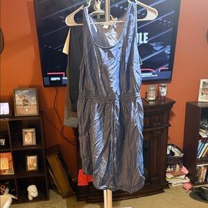 LOFT Shimmering Blue Mini Dress